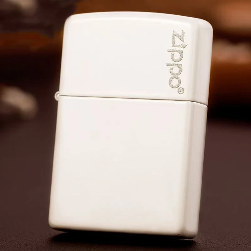 zippo之宝煤油打火机正版 美国原装正品白色哑漆芝宝标志214ZL