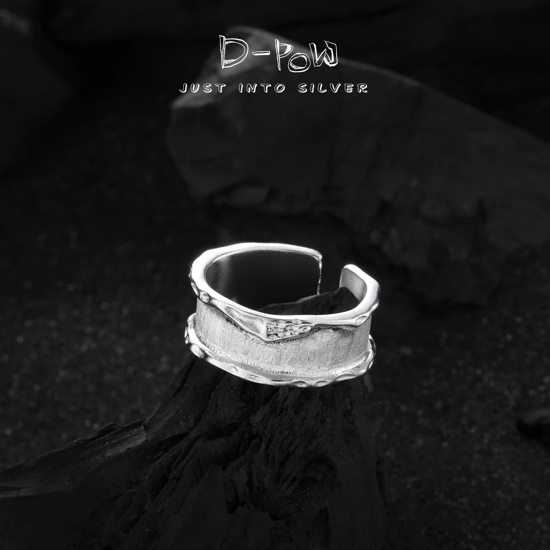 灯小炮 足银戒指 戒指（7880）气质轻奢时尚小众设计师百搭