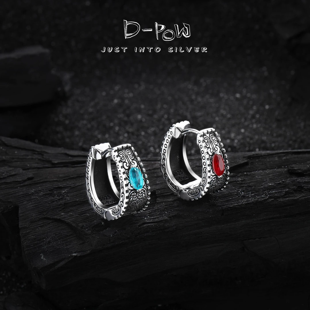 灯小炮 925银合成锆石耳饰 耳扣（8020）气质轻奢百搭小众简约精致