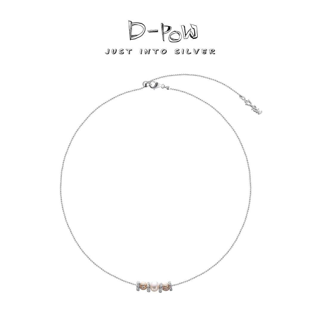 灯小炮 坠链均925银仿珍珠 项链（45cm）（8087）气质轻奢简约百搭