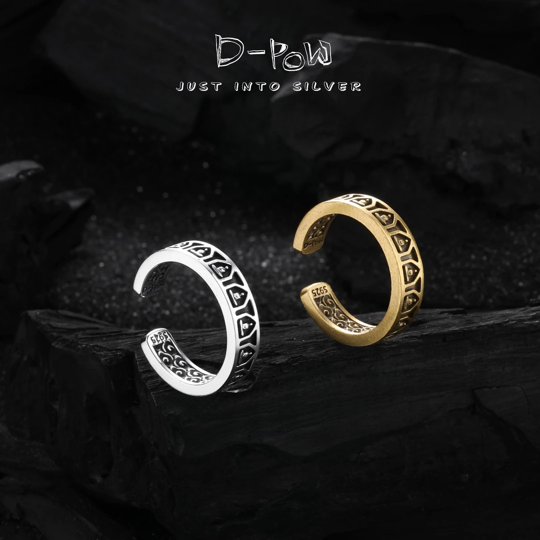 灯小炮 925银戒指 此间无相吾心所向手工戒指（7779）手工轻奢时尚