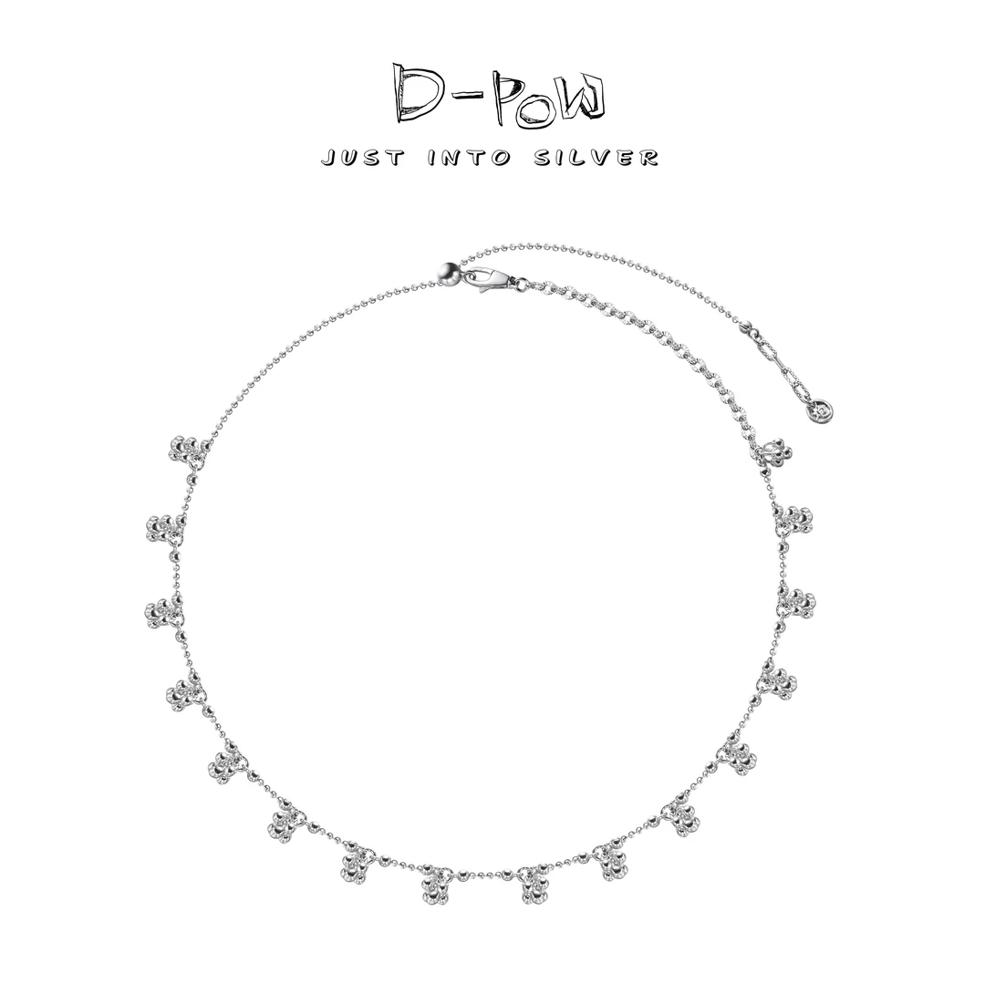 灯小炮 坠链均925银 项链（50cm）（8062）气质轻奢时尚百搭