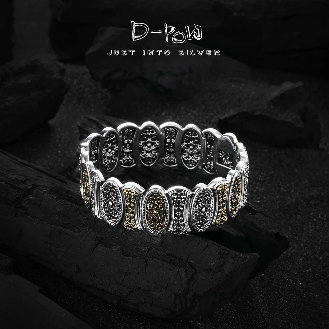 灯小炮 925银手链 鸢尾帝国手工高定重工手链（7312）轻奢简约