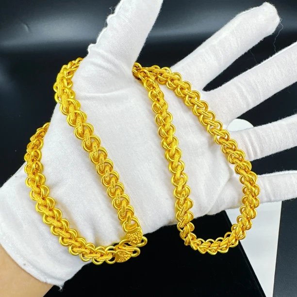 铜合金项链 #000161 金色铜合金老板链时尚百搭