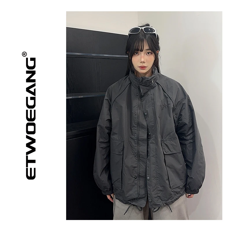 ETWOEGANG【插肩冲锋衣】春款可拆男女宽松冲锋衣服户外机能风外套