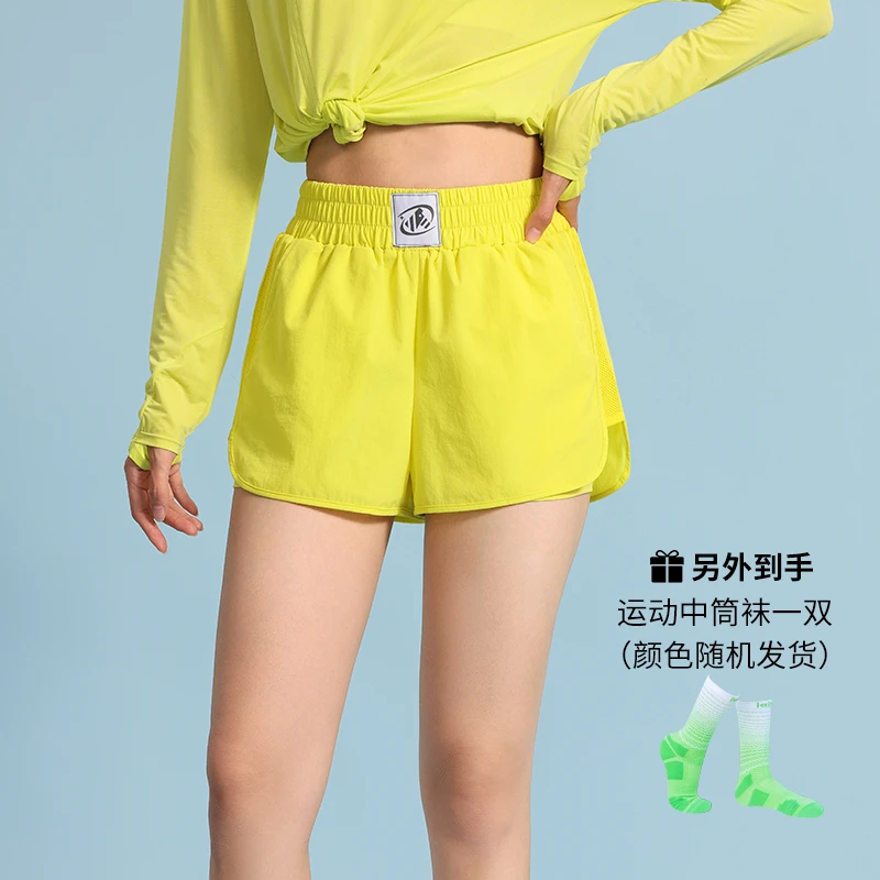 莱马【超轻防走光】运动短裤女健身透气吸湿排汗跑步假两件户外薄款
