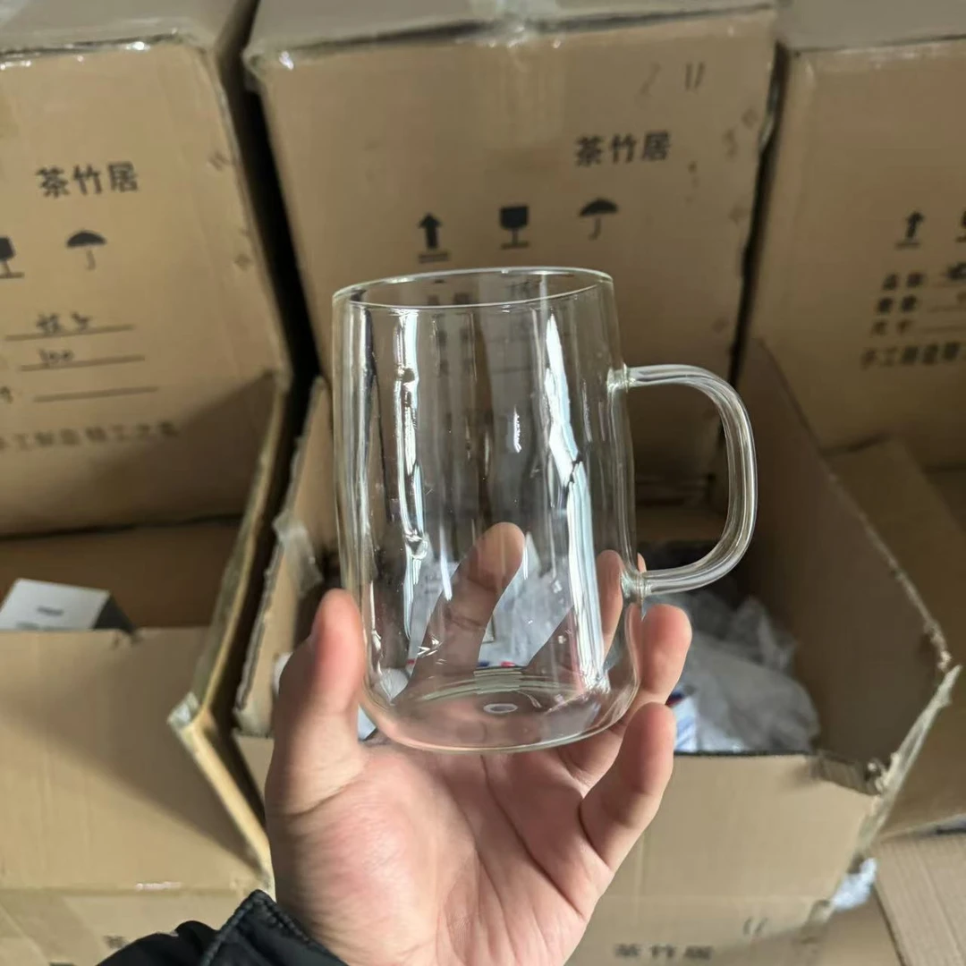 透明凹口玻璃杯