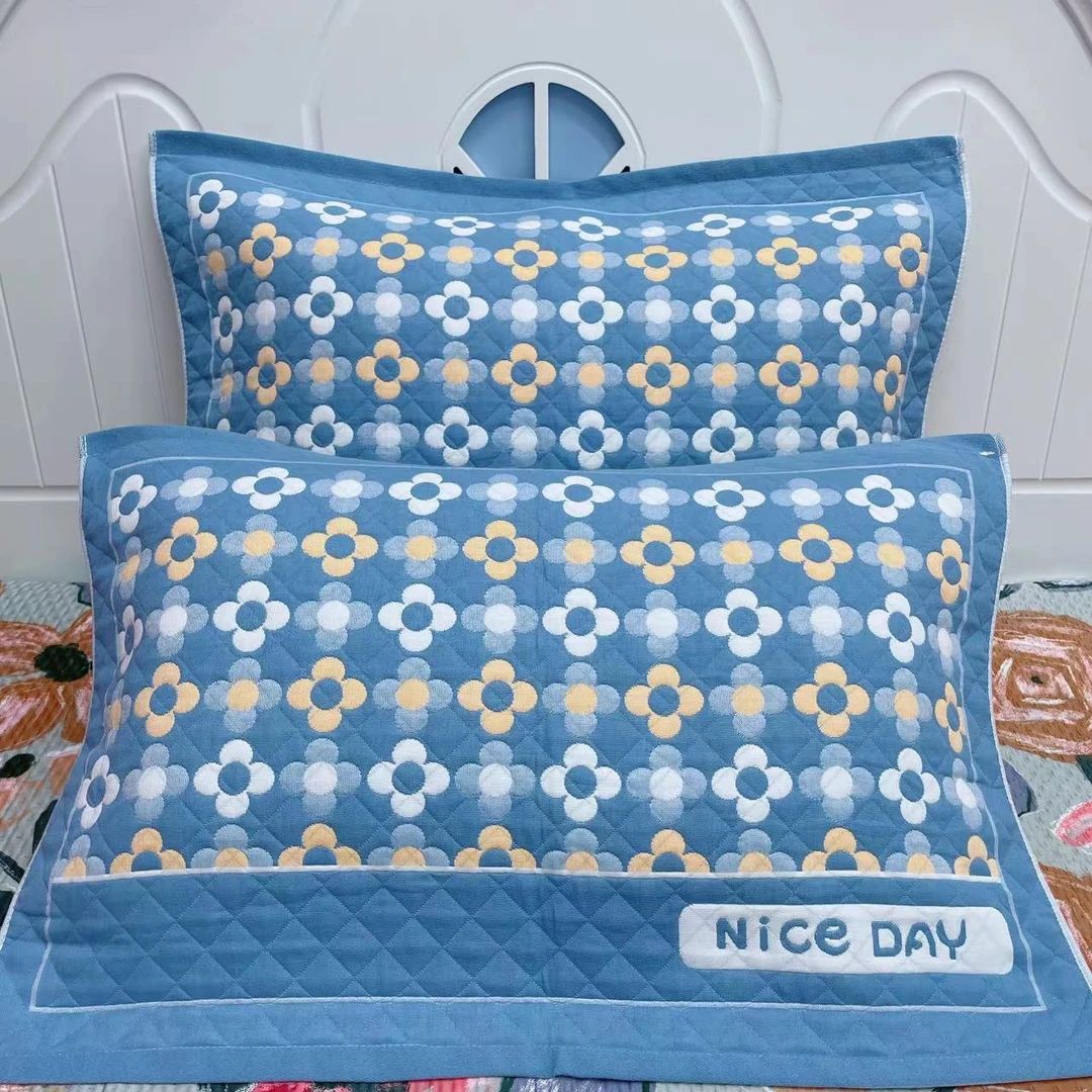 5号 8层加厚枕巾 52✘78棉枕  通用柔软透气双面纱布棉枕巾微微瑕