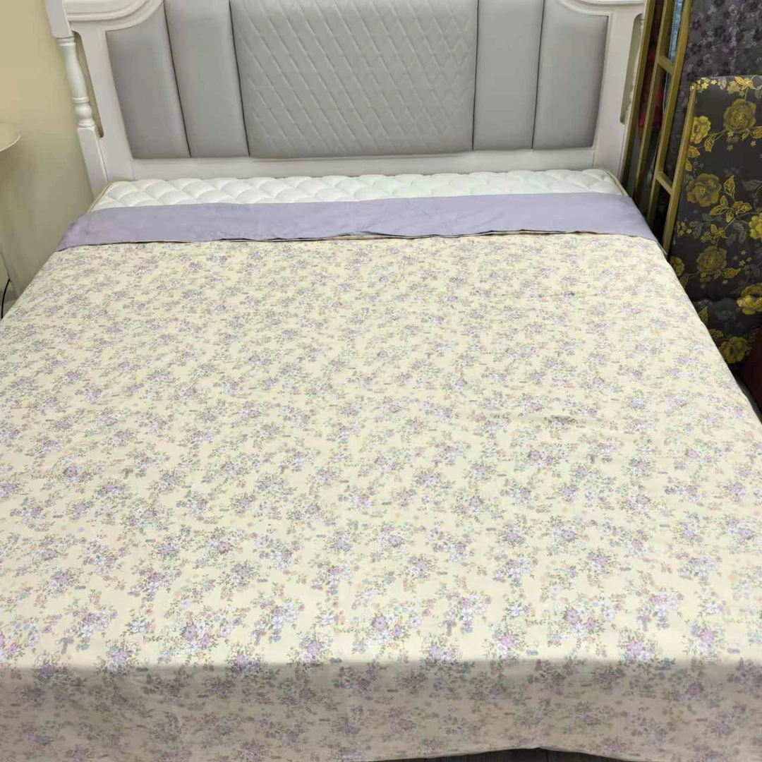 被套 紫色梦想花园--200*230水洗棉双面碎花大被套