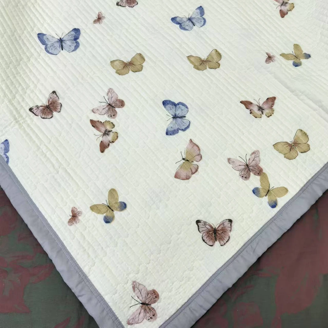 蝴蝶飞舞--200*230云锦棉双面亲肤大床盖