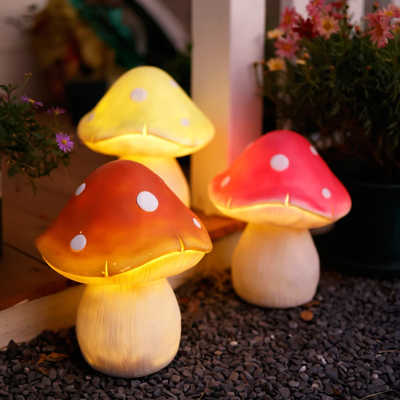 太阳能蘑菇灯花园创意装饰摆件阳台庭院别墅露台民宿户外布置摆设