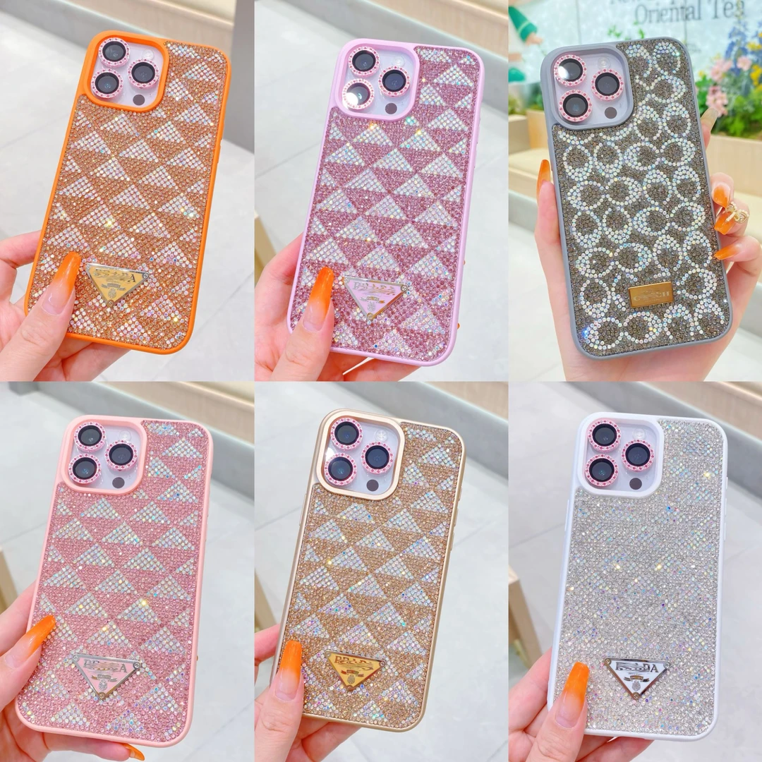 「潮牌水钻壳」适用于苹果15romax潮牌时尚气质个性防摔手机保护壳