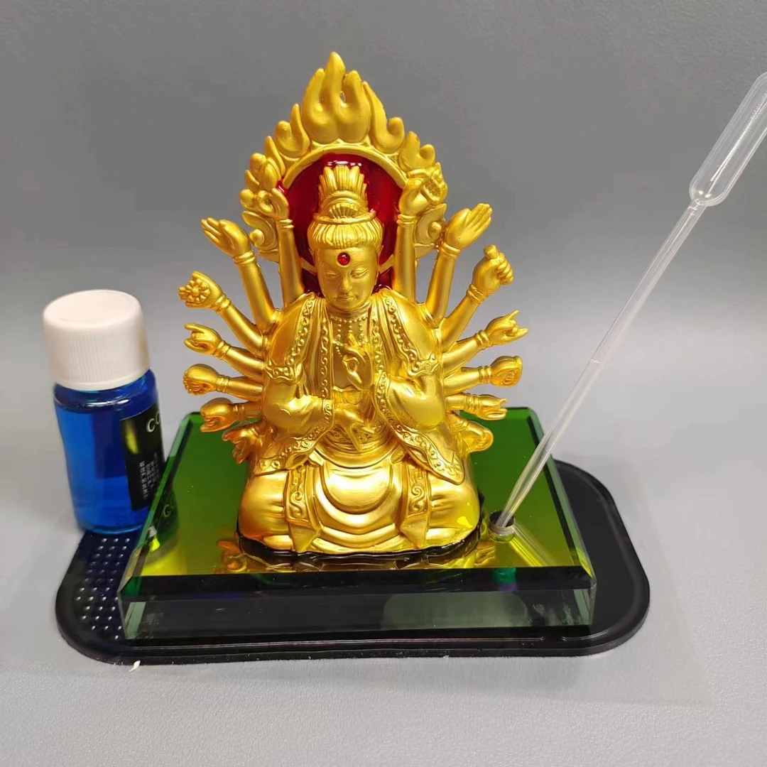 新款锌合金双面千手观音车载家居摆件