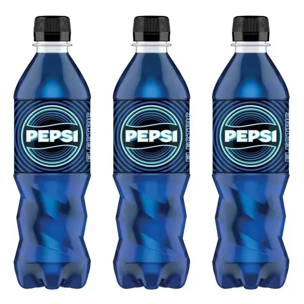 英国进口电蓝色可乐碳酸饮料零糖可乐500ml瓶装汽水限量收藏款