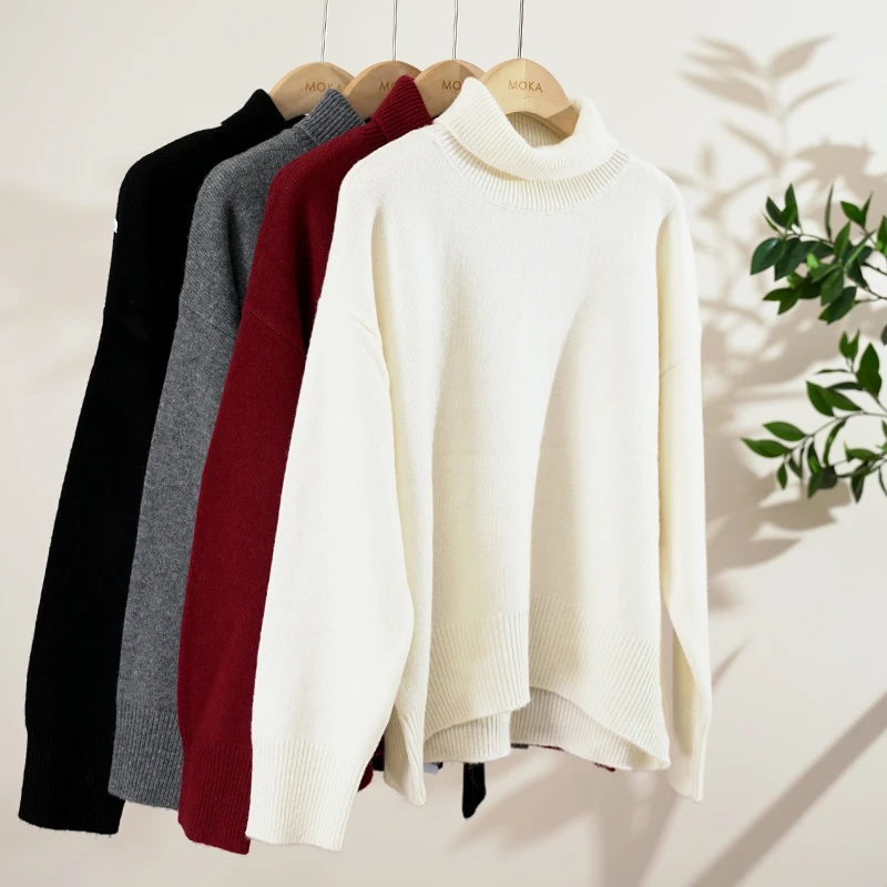 王菲同款【360G】26支双股100%美丽诺羊毛软糯亲肤女士毛衣（241876）