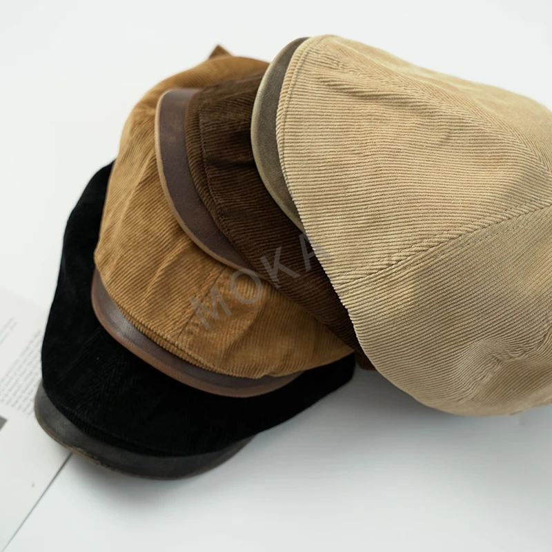 韩国单灯芯绒鸭舌帽女士帽子（241666）2358