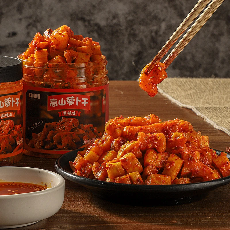 鲜咀咀高山萝卜干 麻辣下饭菜重庆萝卜干嘎嘣脆香辣爽口