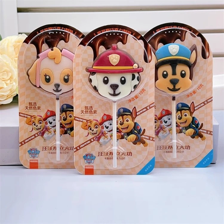 【6支】巧力美汪汪队巧克力公仔棒棒10g/支混合型纯可可脂儿童零食
