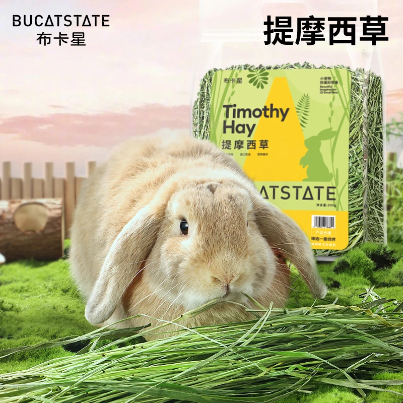 布卡星提摩西草兔子饲料23年兔草新鲜食用粮草烘乾牧草荷兰猪粮食