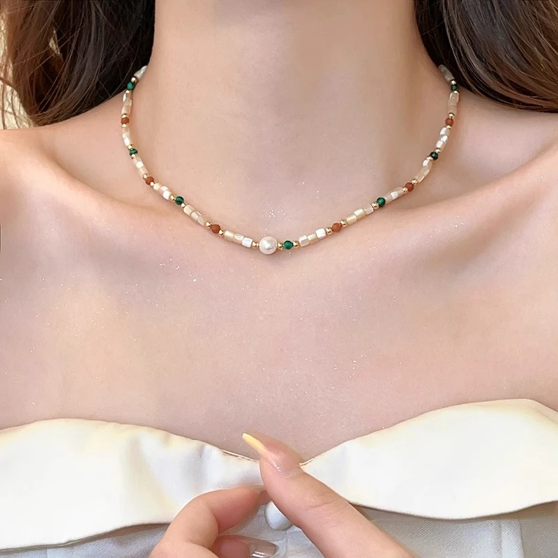 钛钢项链 2024年新款设计感串珠项链爆款小众轻奢锁骨链颈链配饰~