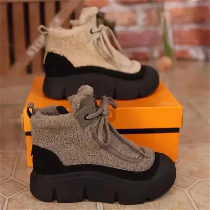 冬季中筒保暖加厚棉鞋女2024冬季新款百搭女士时尚高帮棉鞋女Y