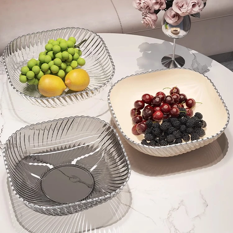 水果盘客厅家用茶几果盘高档轻奢前台糖果盘摆放零食盘台置