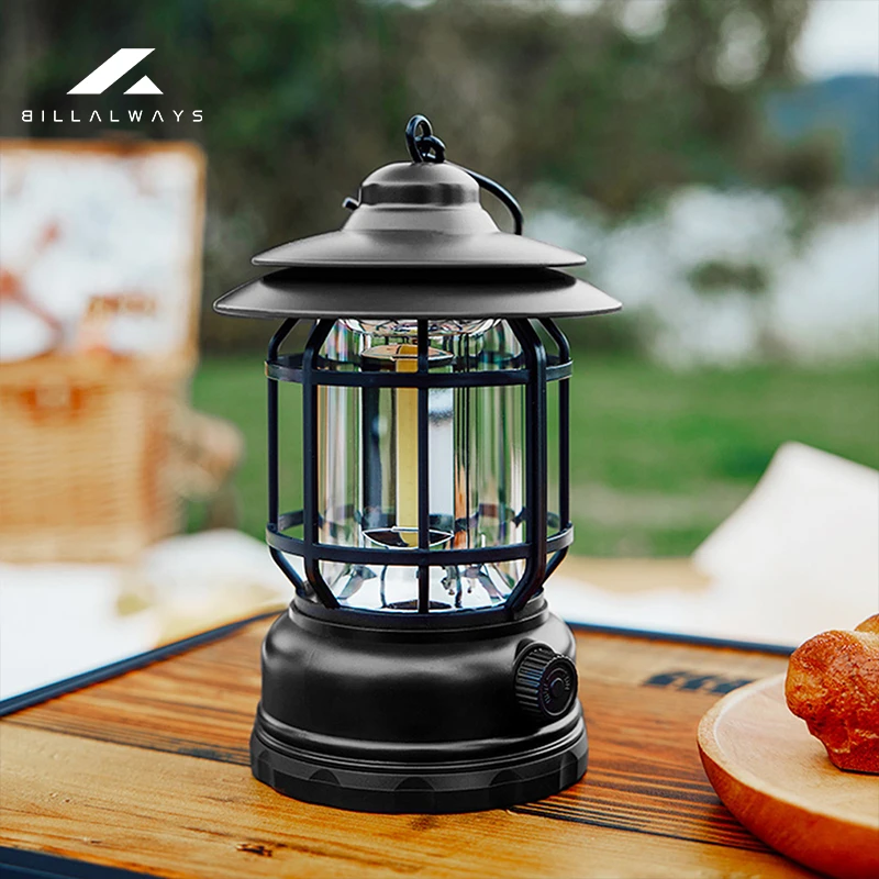 复古式露营灯户外灯照明灯马灯超长续航便携手提式方便超亮调光