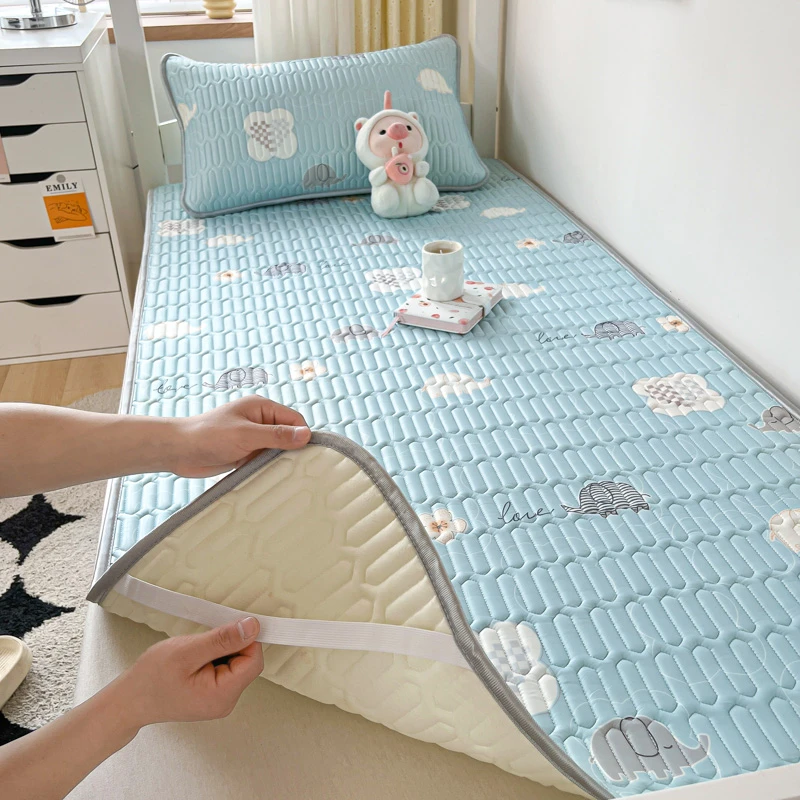 加厚乳胶凉席儿童宿舍软席子床垫凉垫单件卡通软席子空调席单双人