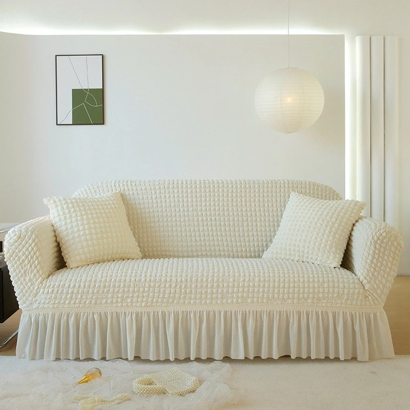 弹力沙发套罩全包完能套泡泡纱沙发套新款2024防猫抓四季通用简约
