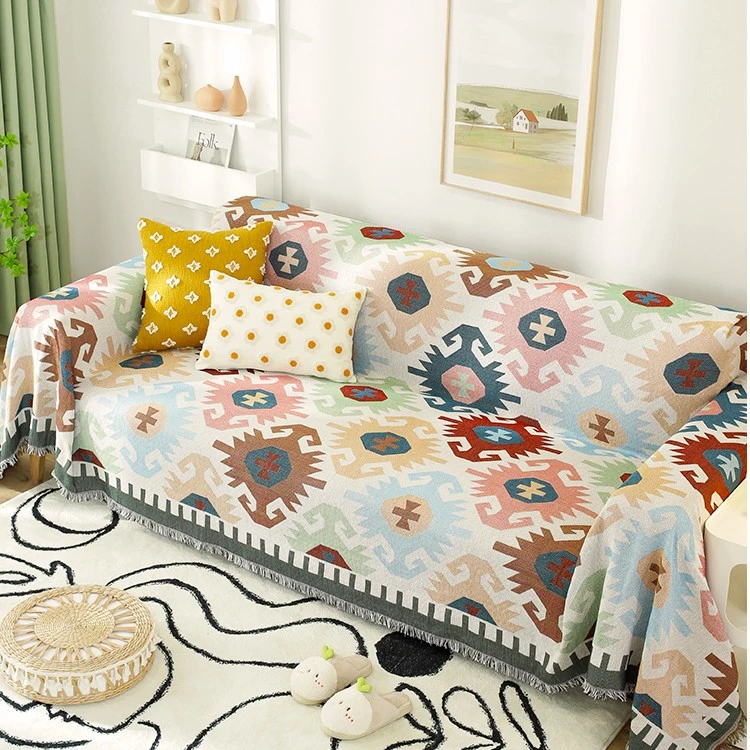 恰风华针织毯子沙发巾沙发毯ins盖布全盖沙发垫套罩盖毯四季通用