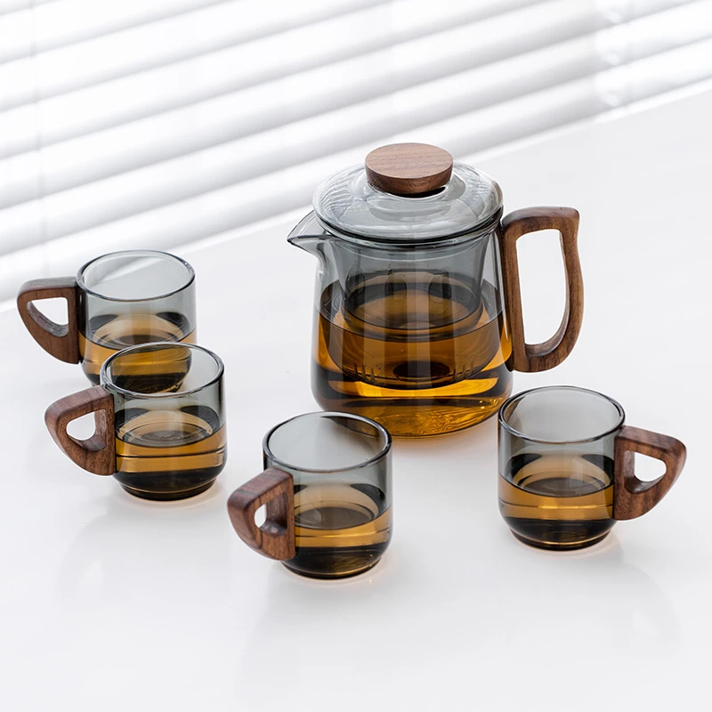 玻璃茶壶耐高温家用电陶炉煮茶器过滤办公室红茶泡茶壶茶水分离杯