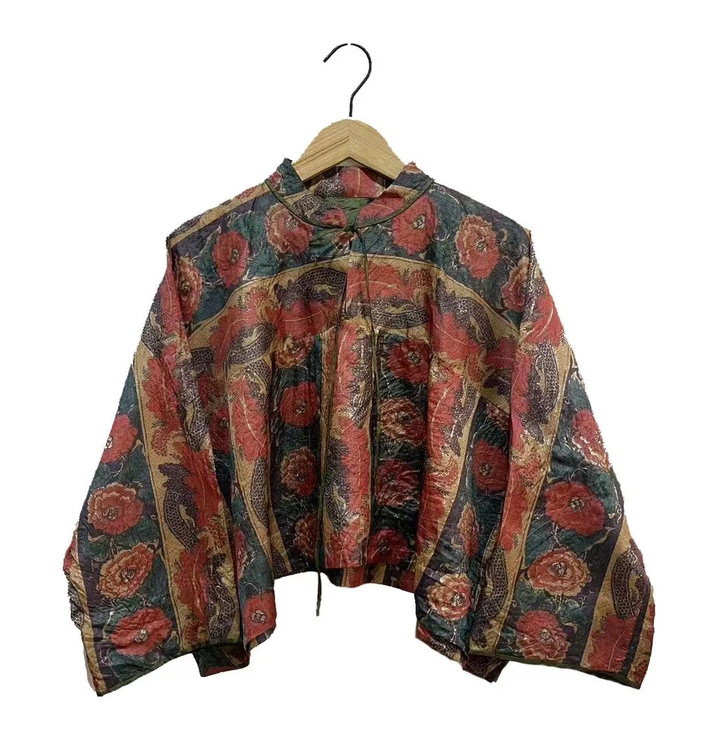 左岸迷香 丝质印花中式宽松上衣Z24SS1015