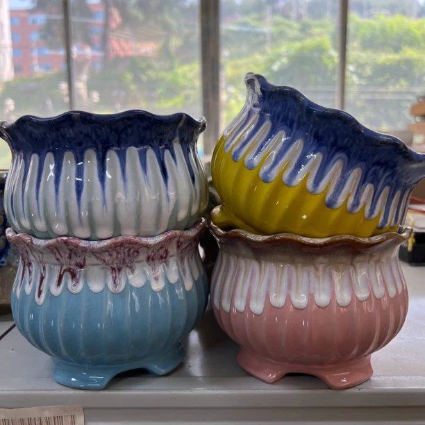 口13cm高11cm 香炉流釉花盆[注意尺寸！！]