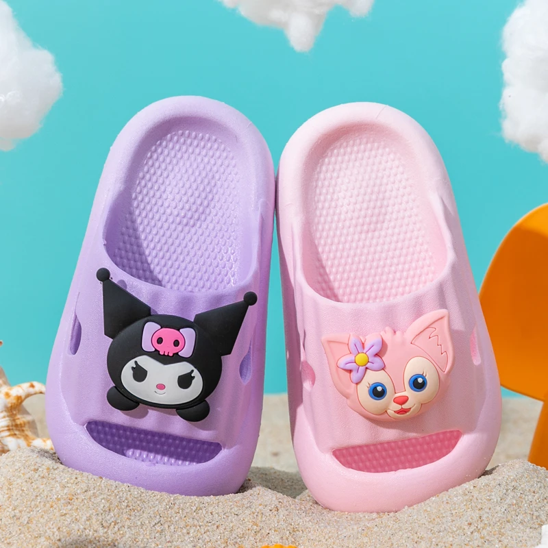 2024夏季儿童拖鞋居家室内卡通女童洞洞鞋可爱公主拖鞋库洛米