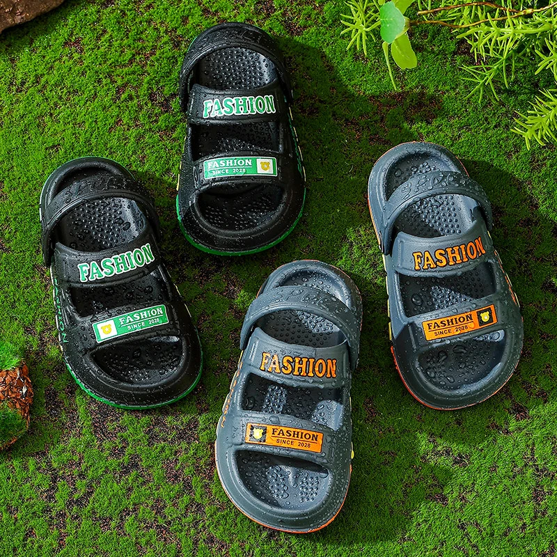 EVA儿童凉鞋夏季男女童新款卡通简约室内外外出防滑软底儿童凉鞋