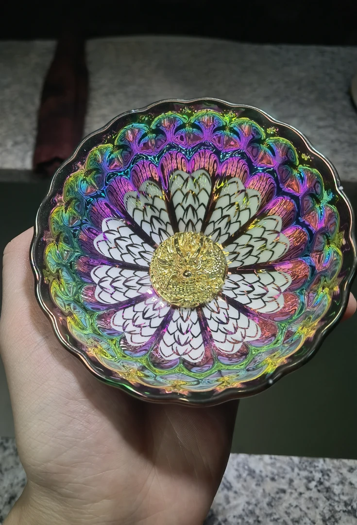 【闪购商品】.梦幻之羽龙雕茶杯手工陶瓷品茗杯主人杯色釉