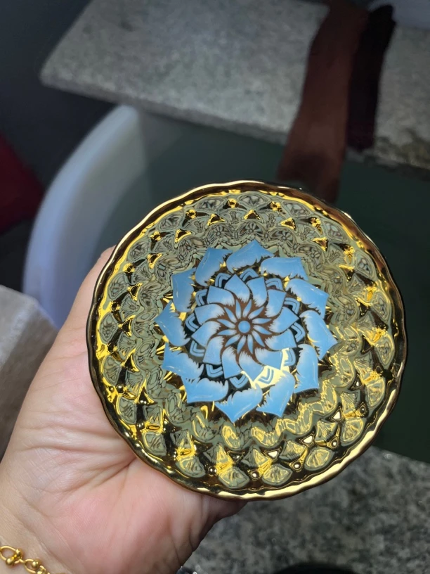 【闪购商品】金莲花陶瓷水杯品茗茶具茶器茶杯主人杯家用