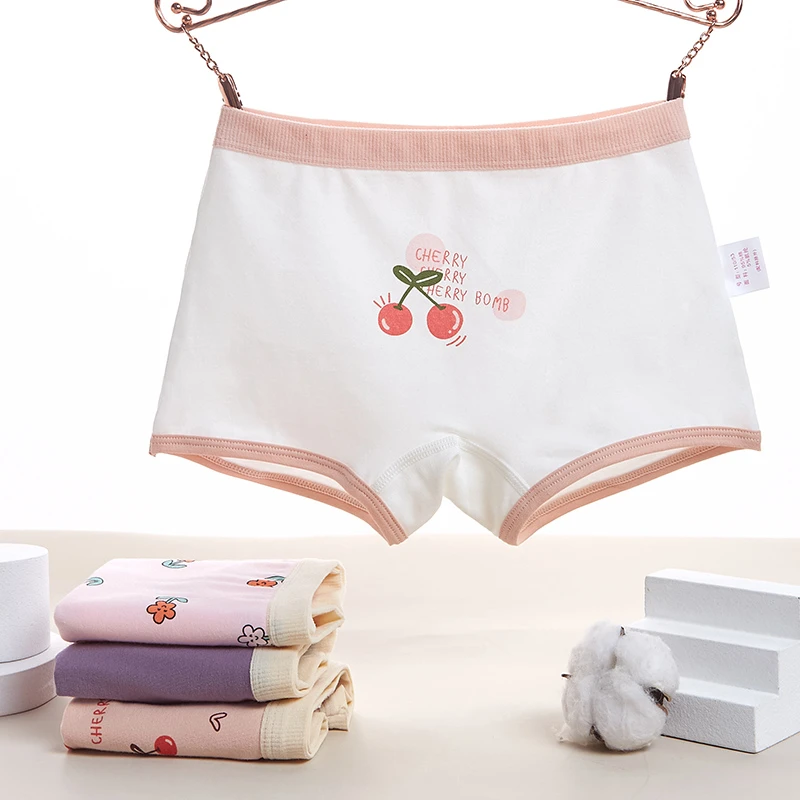 儿童内裤女款纯棉孩子抗菌短裤A类四角平角裤宝宝女童中大童底裤
