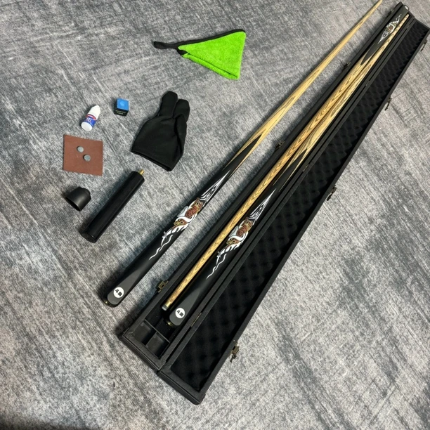 球房会员杆中式黑八九球小头台球杆白蜡木加重桌球杆台球用品私人