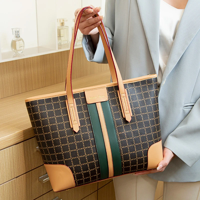 【当天发货】大容量托特包2025新款百搭时尚网红大气通勤斜挎女士包