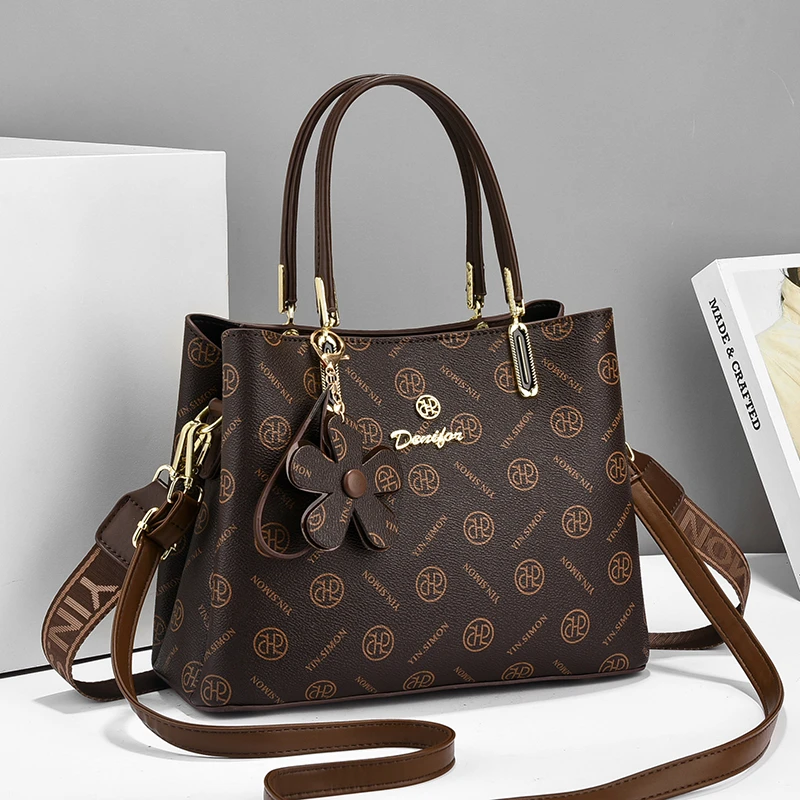 【当天发货】大容量中年女包2025新款百搭时尚复古手提单肩斜挎女包