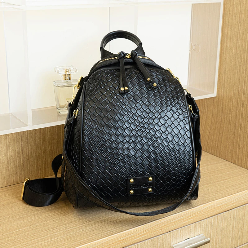 【当天发】新款大容量双肩包2025百搭时尚简约多功能休闲双肩女士包