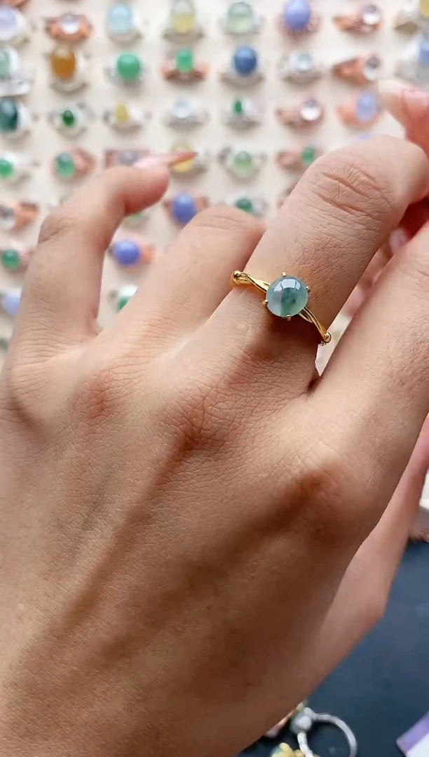 【闪购商品】翡翠戒指银S925镶嵌22222    9+