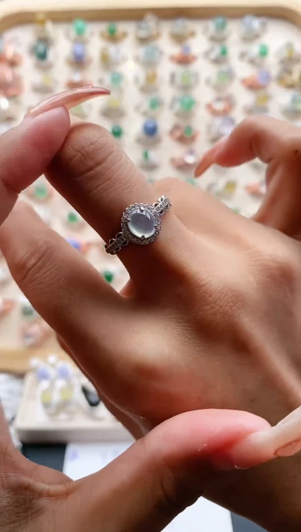 【闪购商品】翡翠戒指银S925镶嵌33333     10+