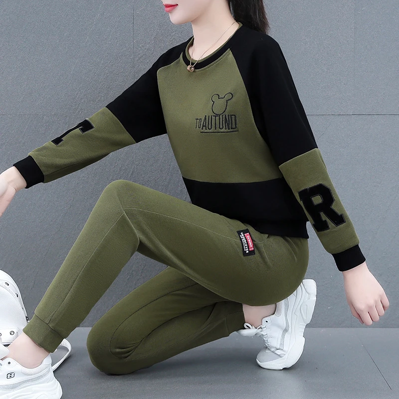 卫衣运动服套装女春秋时尚洋气2023年新款休闲减龄广场舞跨境潮
