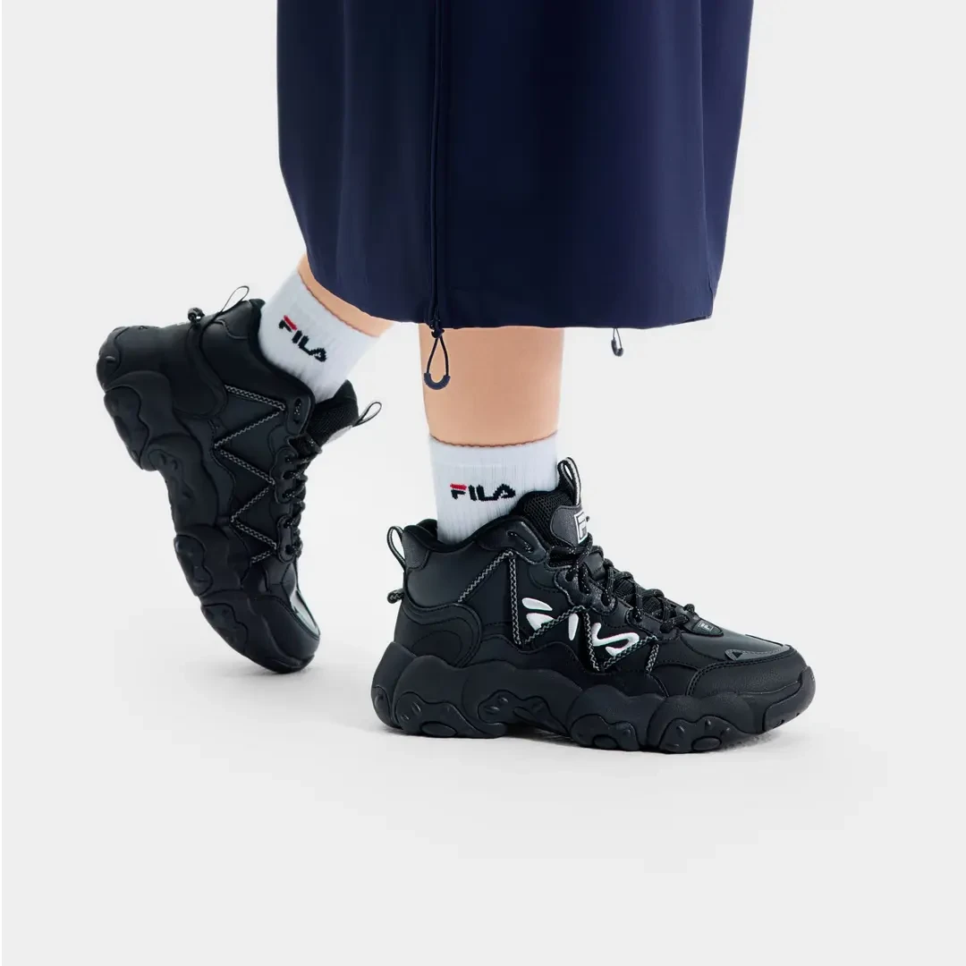 Fila/斐乐女款【高帮猫爪6代】经典配色百搭老爹运动鞋F12W511115F