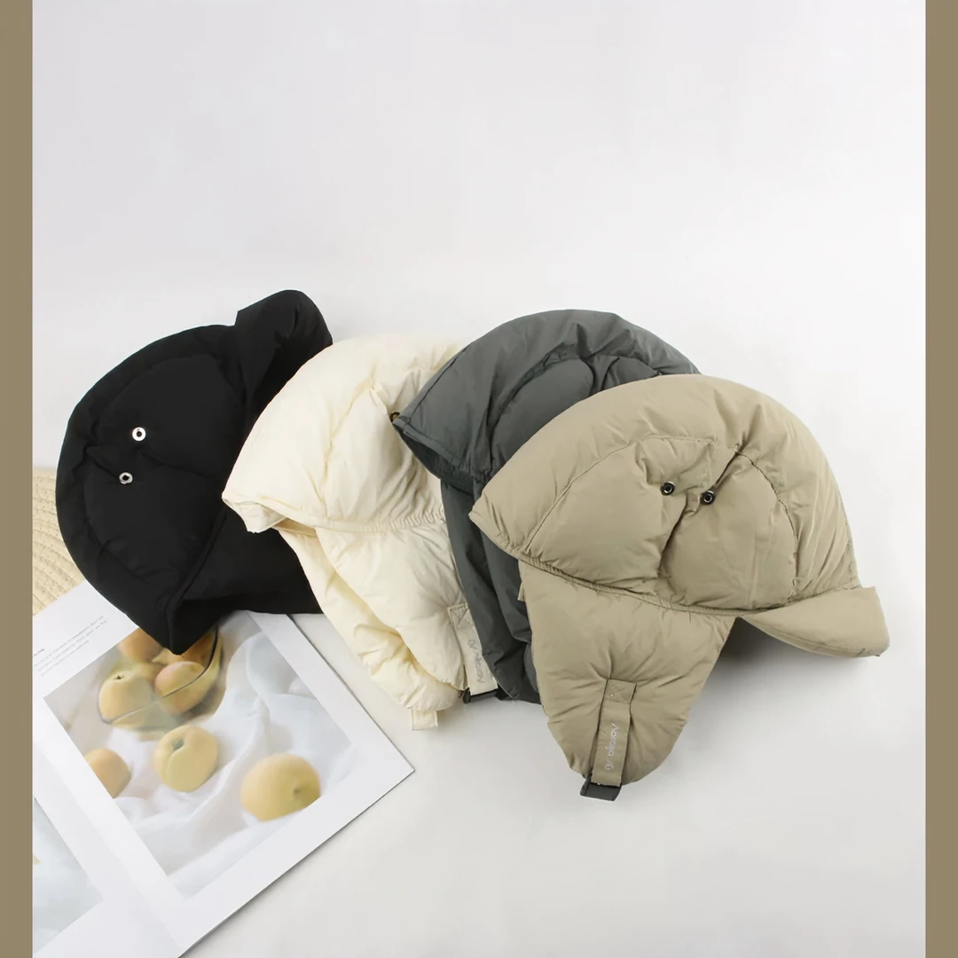 冬季夹棉雷锋帽女轻盈保暖护耳飞行帽男户外骑行休闲