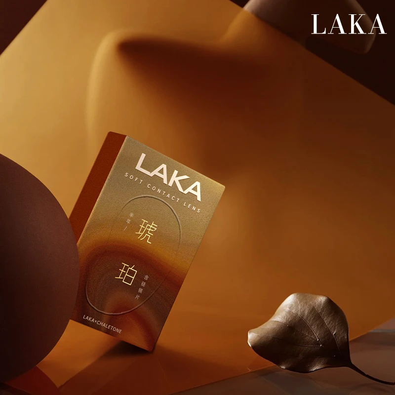 Laka无尽莲师美瞳棕色自然小直径半年抛轻混血隐形镜半年抛水凝胶