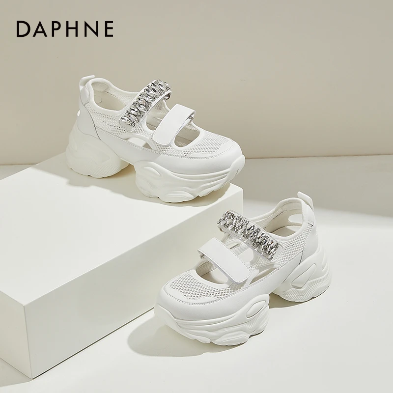 达芙妮厚底老爹凉鞋女2025夏季新款休闲运动玛丽珍鞋透气浅口单鞋