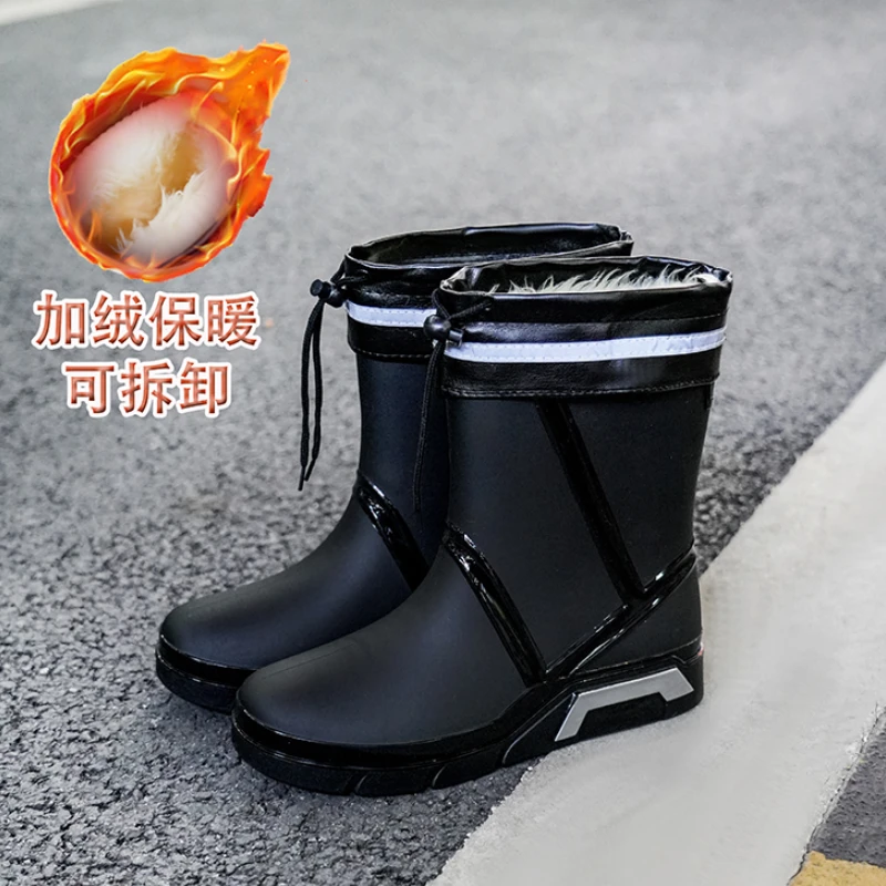 2025新款爆款雨鞋男款雨靴防滑耐磨防水工作胶鞋洗车钓鱼劳保水鞋